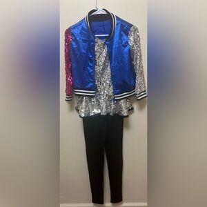 Jazzy dance jumpsuit, dress up, Halloween, fun wear Weissman size XLC